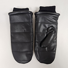 Quilted Vegan Leather Puffer Mitten